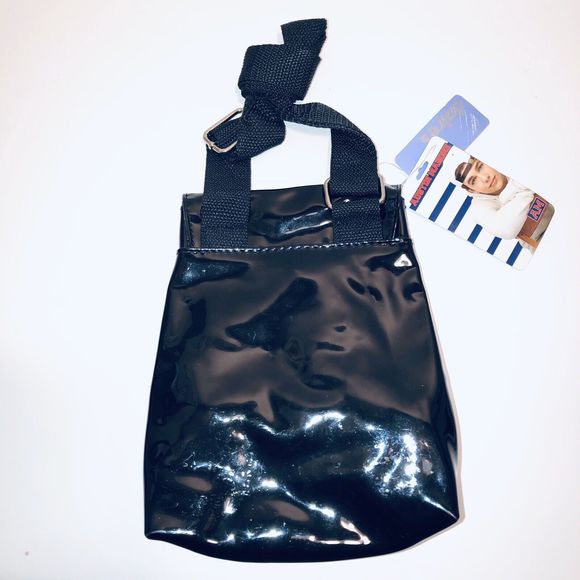 Austin Mahone Purse Womens Passport Crossbody, Black Patent Bag AM‎ Mahomie NWT - Picture 2 of 4